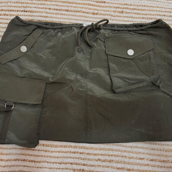 Lovers and Friends Olive Utility Mini Skirt - Picture 1 of 3